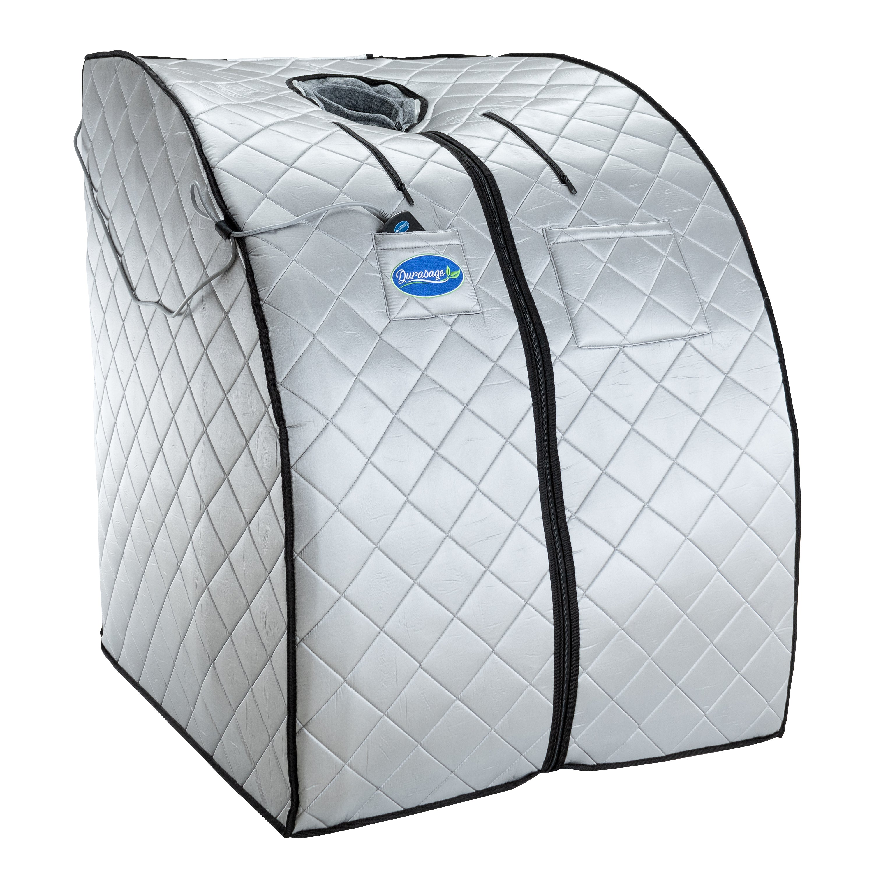 Low EMF Negative Ion Indoor Sauna with Chair - Silver