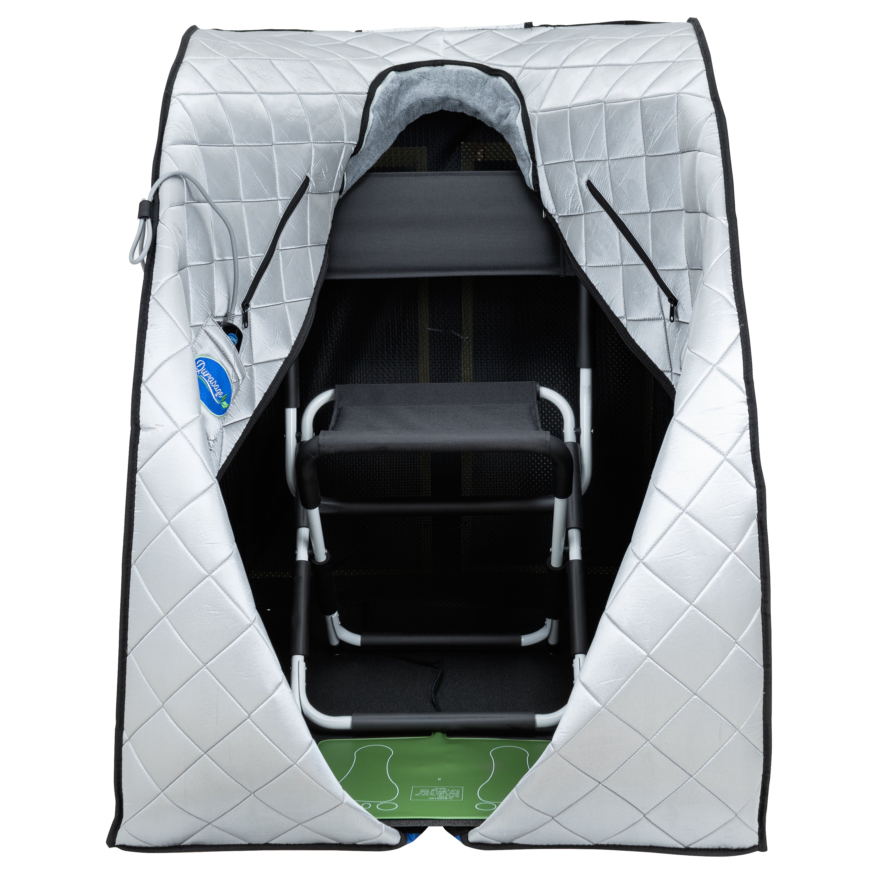 Low EMF Negative Ion Indoor Sauna with Chair - Silver