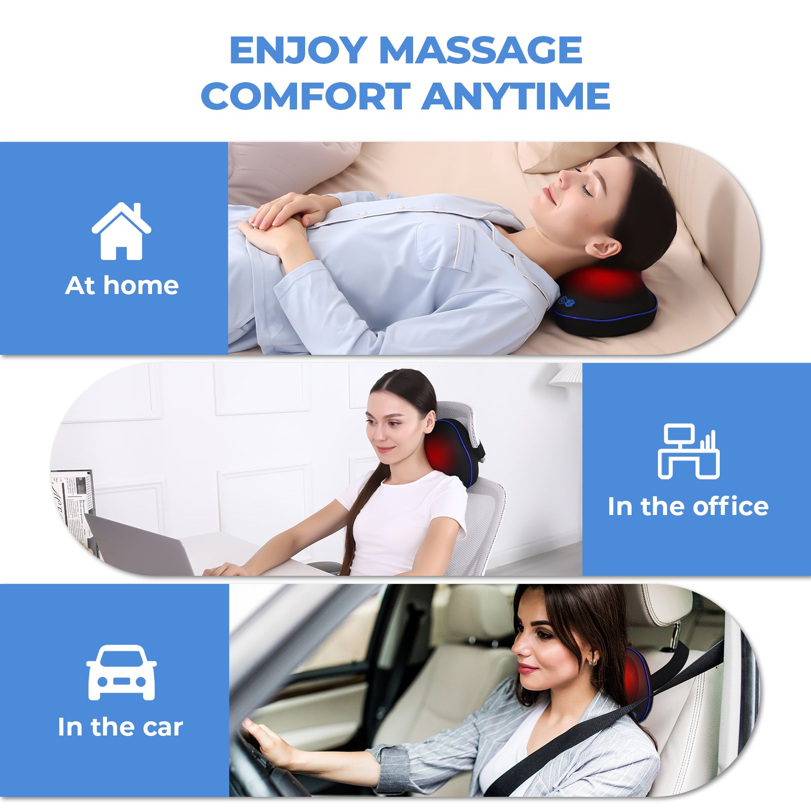 MILLOW Massage w/Heat for Neck & Back