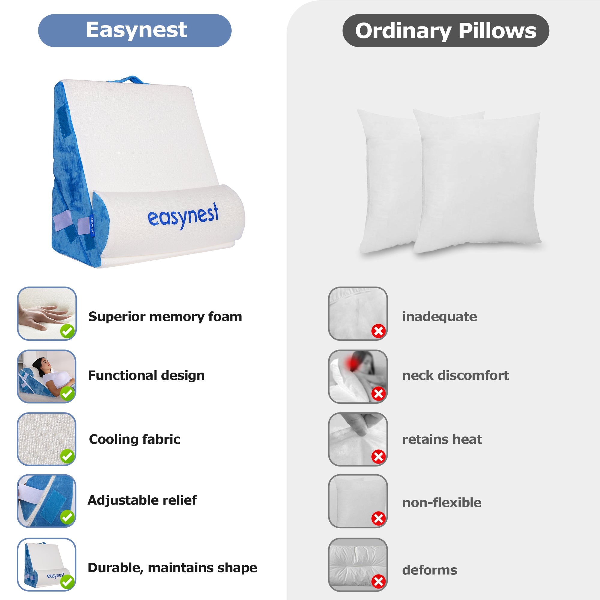Reathlete EasyNest Bed Wedge Pillow - Thumbnail 5