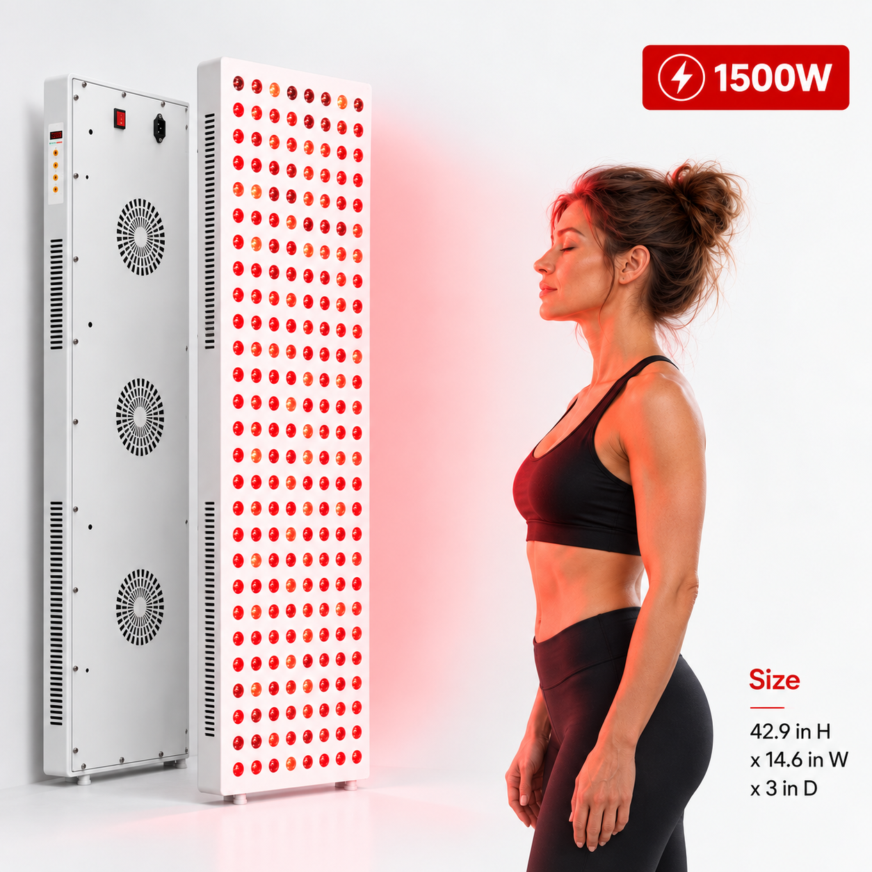 Red Light Therapy & Near Infrared Light Therapy Panel, Full Body, 1500W